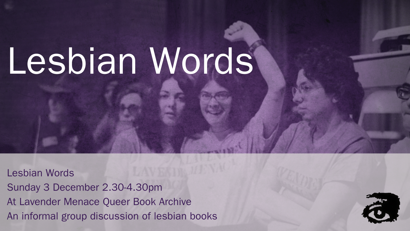 Decorative - Lesbian Words - image of Lavender Menace group at the Second Women's Congress