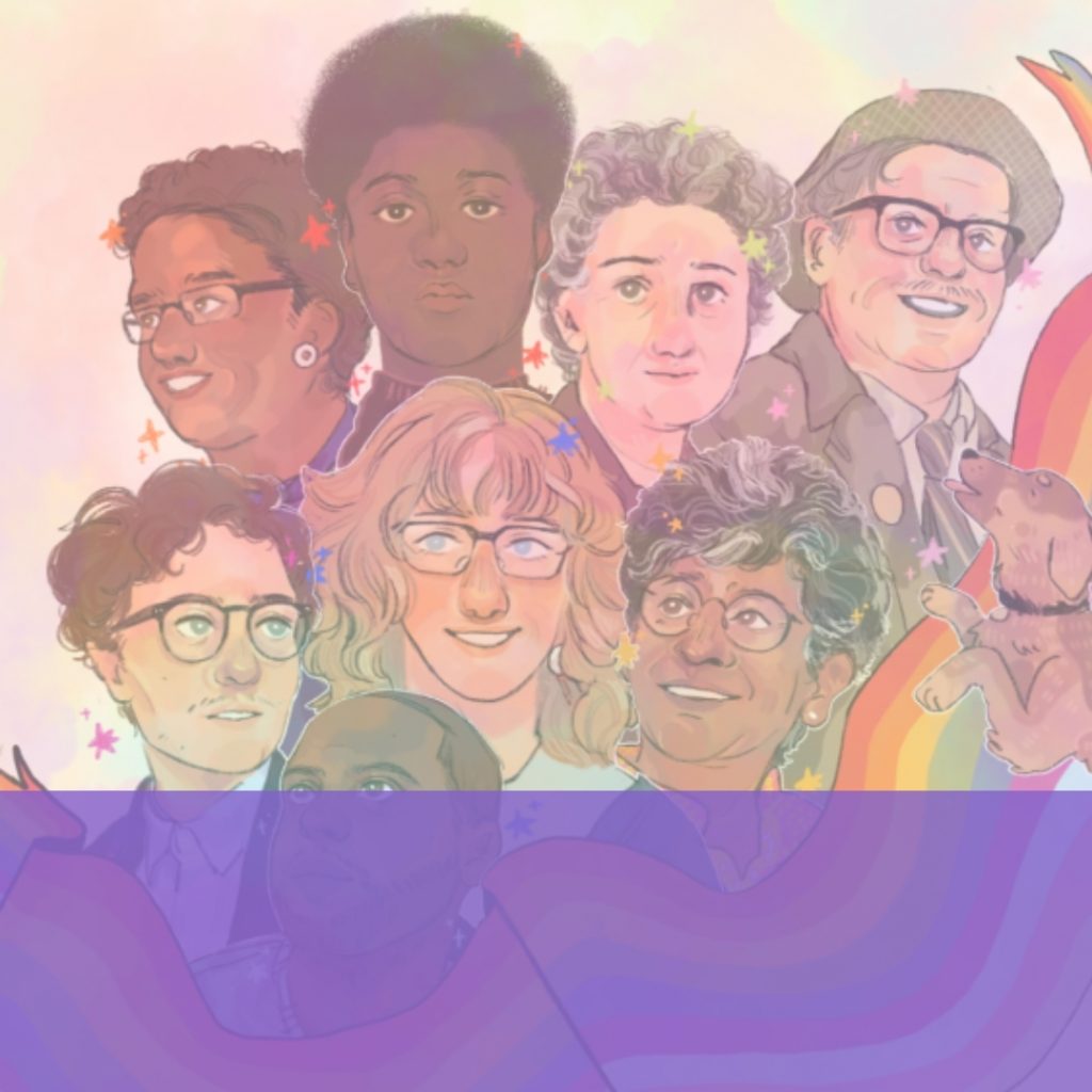 Illustration of LGBTQ+ writers