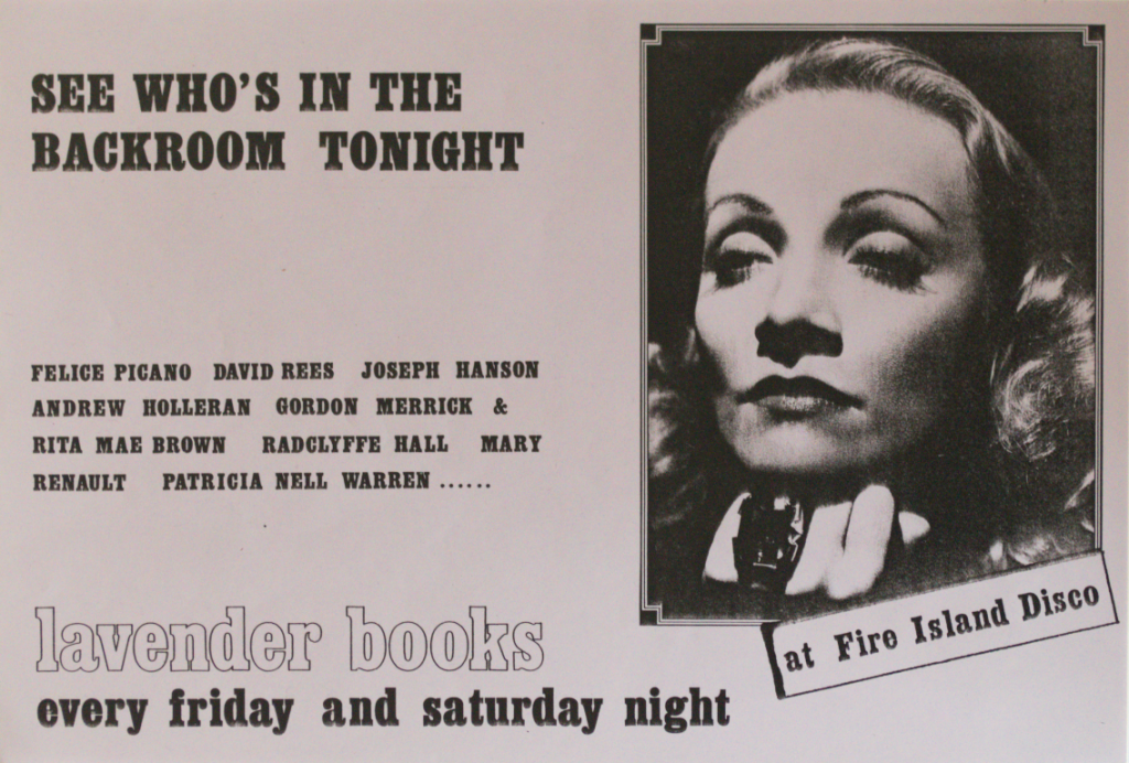 Flyer for the Lavender Books collective. A full image description is available in the audio file below.